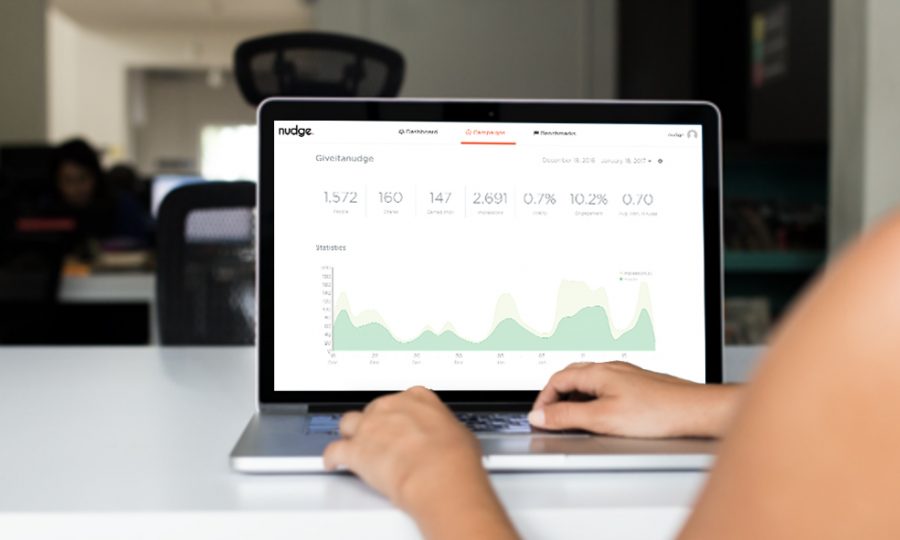 Client on the Nudge dashboard