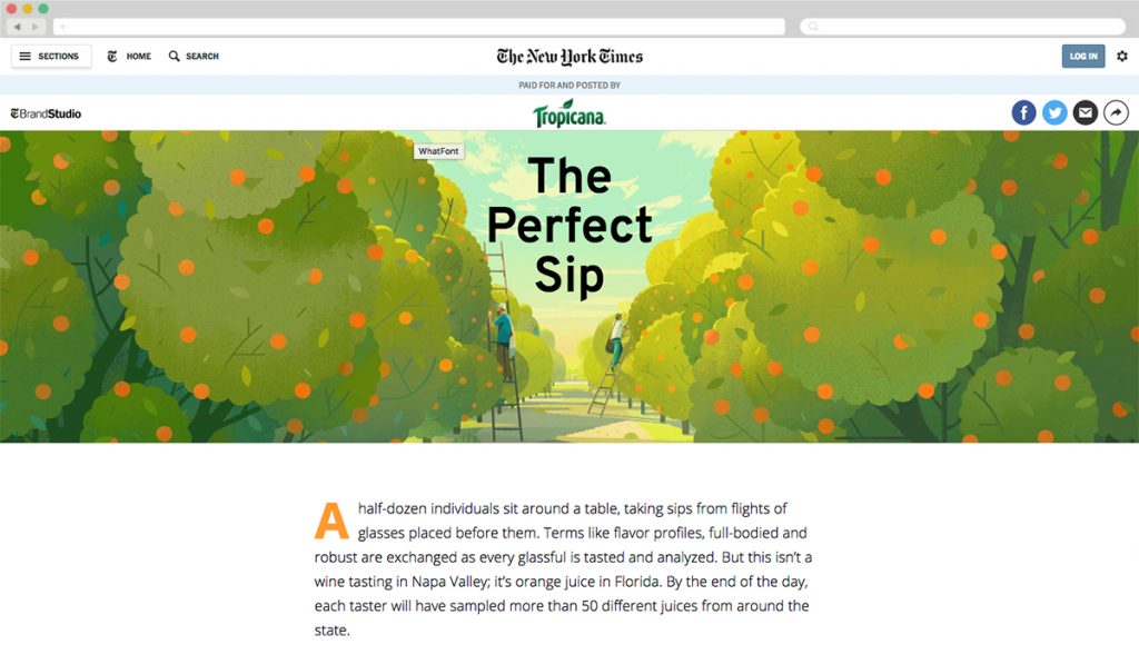 Tropicana on T Brand Studio [Best Food & Drink] - Best Native Ads 2017