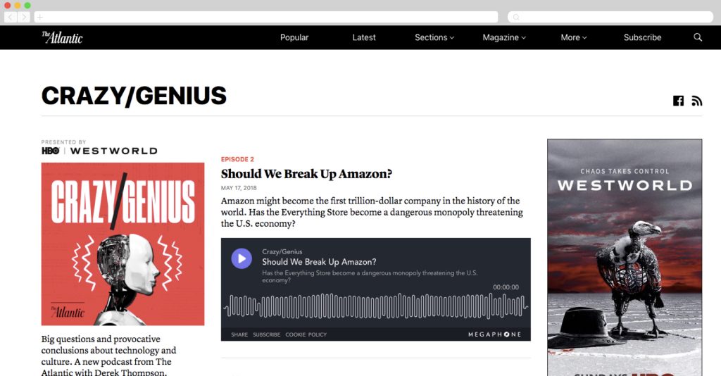 Atlantic + Westworld present crazy/genius