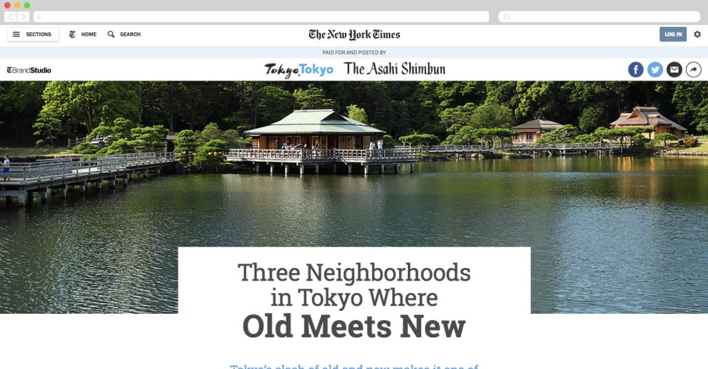 Tokyo tourism via T Brand studios