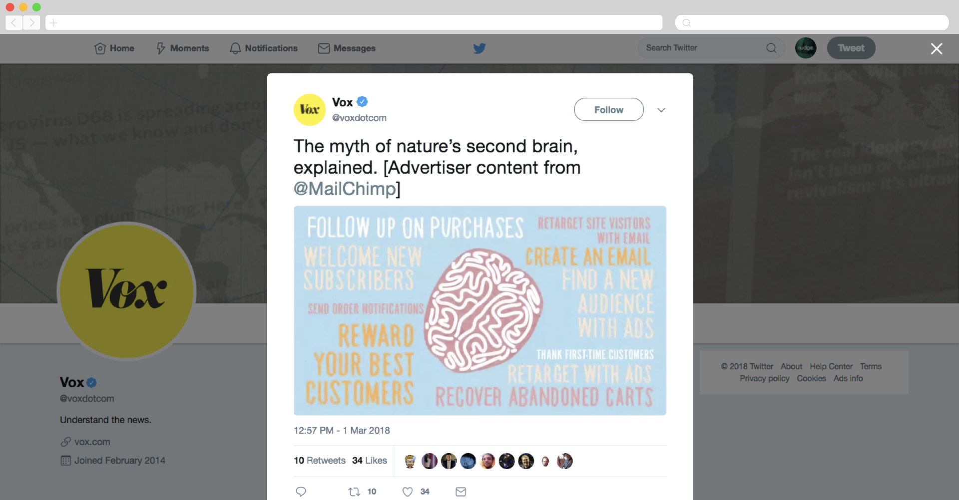 Mailchimp branded content via Vox explainer video