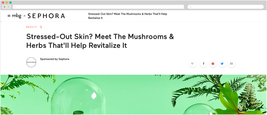 Sephora + MindBodyGreen: Stressed-Out Skin? Meet The Mushrooms & Herbs That'll Help Revitalize It