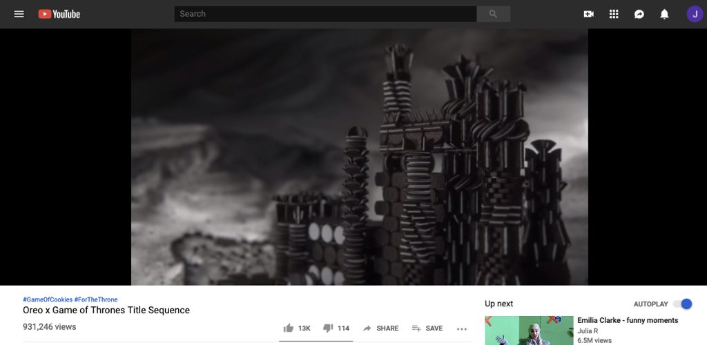 Oreos recreates the Game of Thrones intro