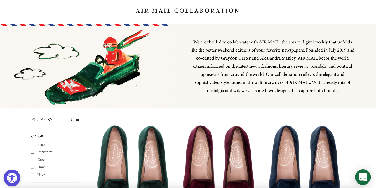 AirMail is doing a brand collaboration with Stubbs and Wootton. Content + Commerce.