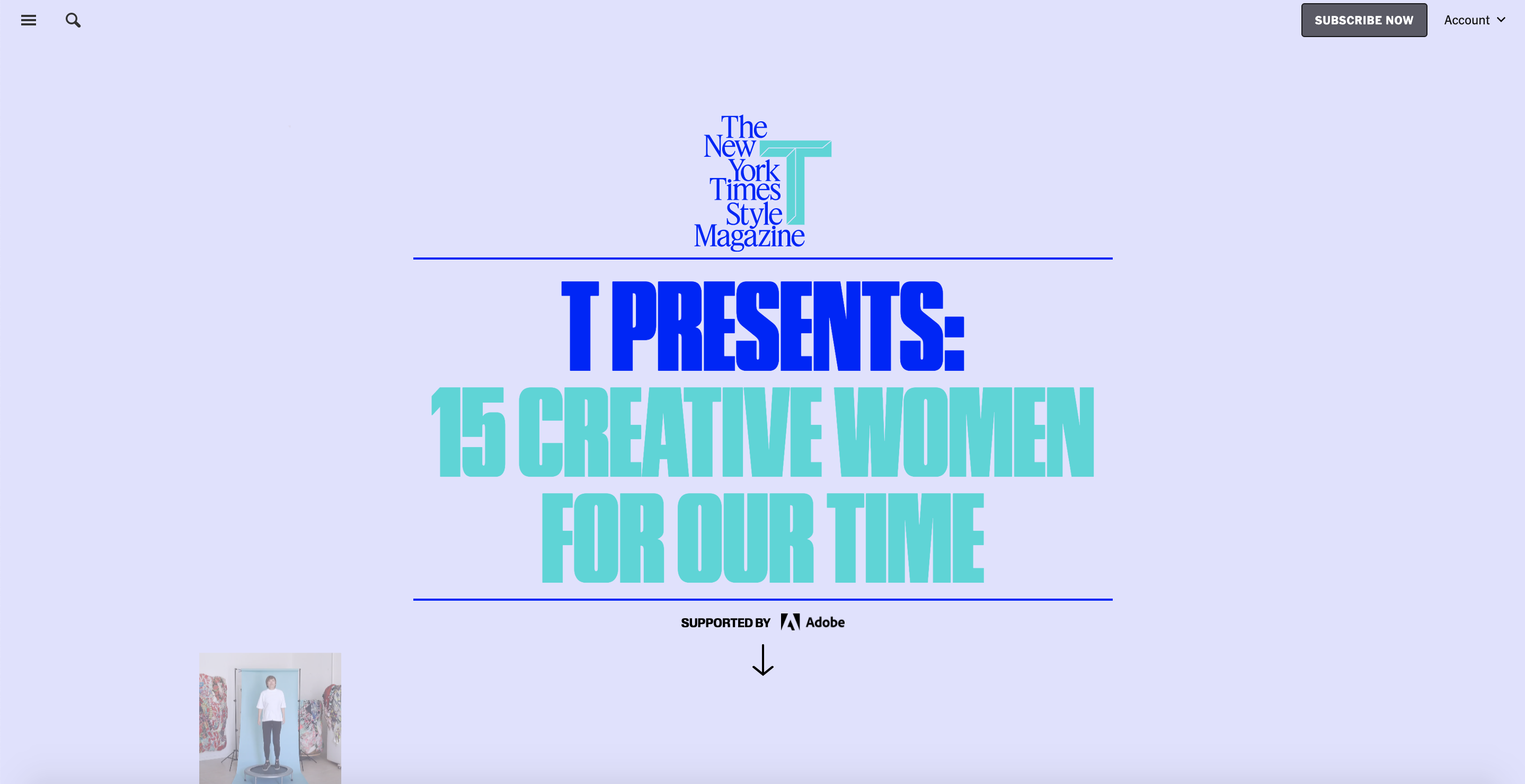 Branded content by Adobe on The New York Times