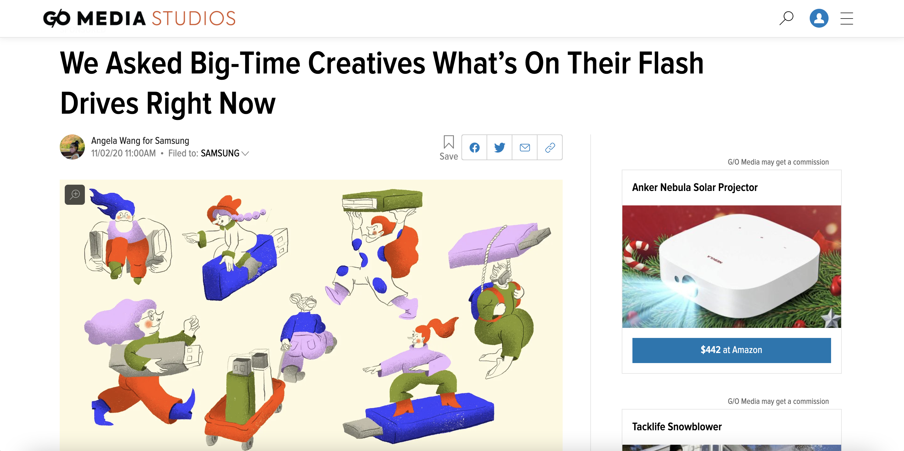 Branded content by Samsung on G/O Media Studios