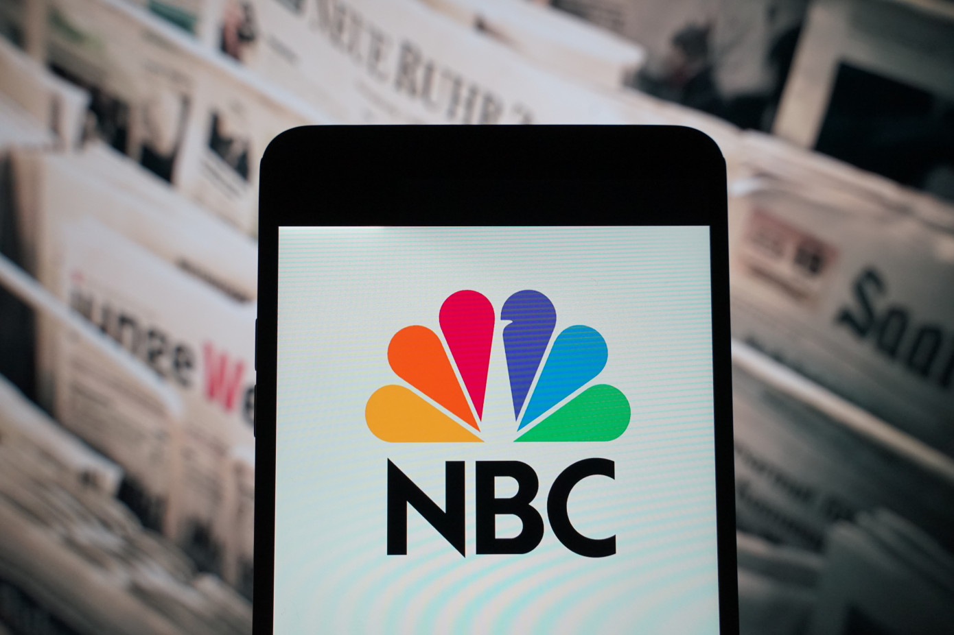 NBC logo as seen on smartphone
